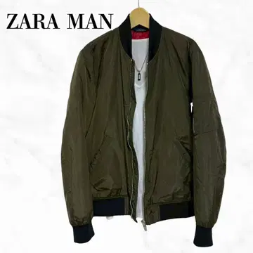 ZARA MAN 충전솜 블루종 MA-1 플라이트 자켓 봄버 자켓
