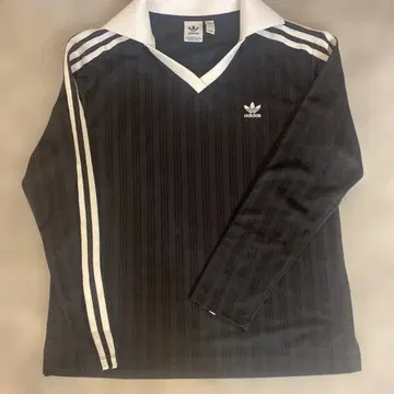 adidas 블랙 긴팔 피케 셔츠 XL