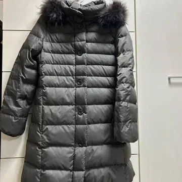 Reflect 새상품급 퍼 달린 다운 자켓 그레이 후드 탈부착 가능