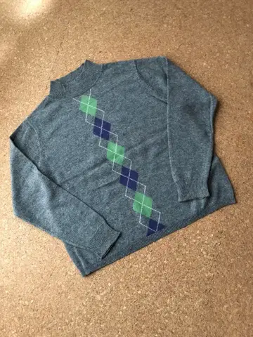 캐시미어 100% 니트 아가일 무늬 프리 사이즈