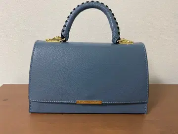 블루 토스카나 가죽 핸드백