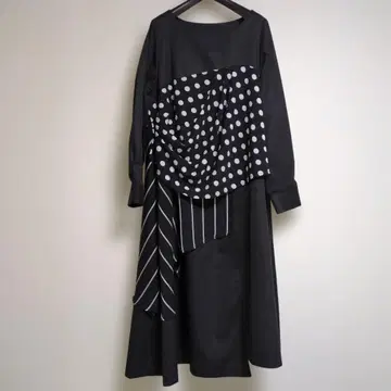 오샤레 워커 KOHAKU 이소재 도킹 비대칭 원피스