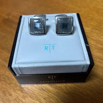RT 실버 스퀘어 커프 링크스