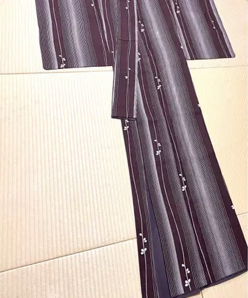 염색 세로 라인 보라색 연보라색 코몬 끝단 천 가드 가공