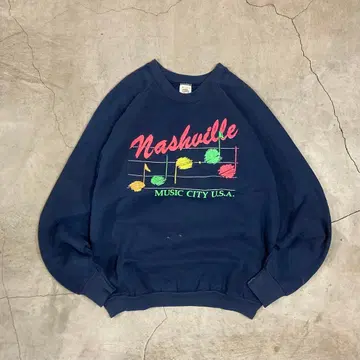 90s USA제 빈티지 맨투맨 XL 프룻 오브 더 룸 네이비 네이비