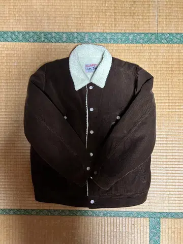 리 코듀로이 보아 옷깃 자켓 브라운