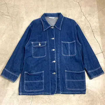 90s 빈티지 인디고 커버올 워크 L 상당 vintage