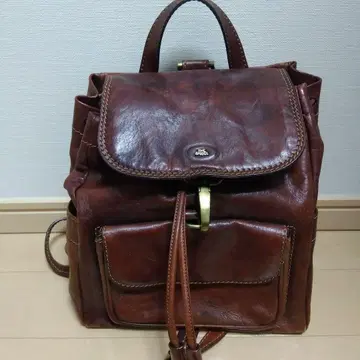 가죽 백팩 브라운 이탈리아제