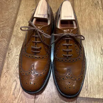 처치스 브라운 윙팁 드레스 슈즈