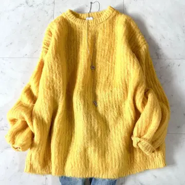 새상품급* 스픽 앤 스팬 모헤어 울 크루넥 풀오버 루즈핏