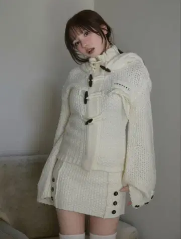 ANDMARY Cable knit jacket set up