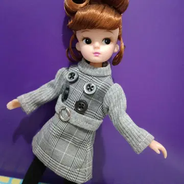 레트로 리카짱 쇼와 레트로 리브 니트 원피스