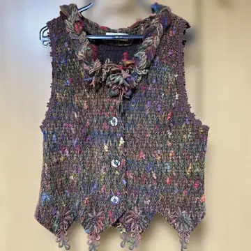 멀티 컬러 니트 베스트