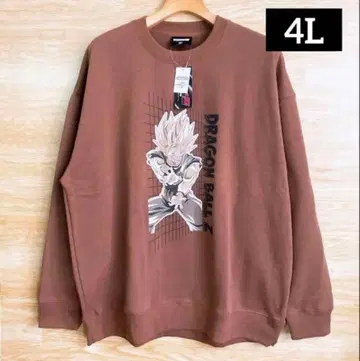 [ 새상품 ] 남성용 드래곤볼 속기모 트레이닝복 맨투맨 브라운