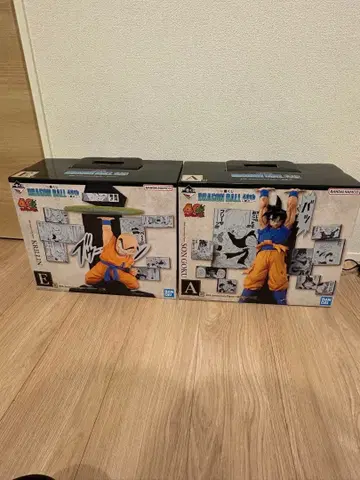 드래곤볼 40주년 제일복권. 손오공, 크리링 피규어 묶음 판매.