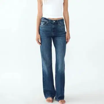 ZARA 스트레이트 데님 다크 블루