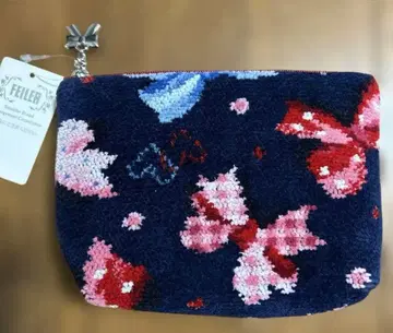 [ 미사용 새상품 ] FEILER 페이러 리본 파우치