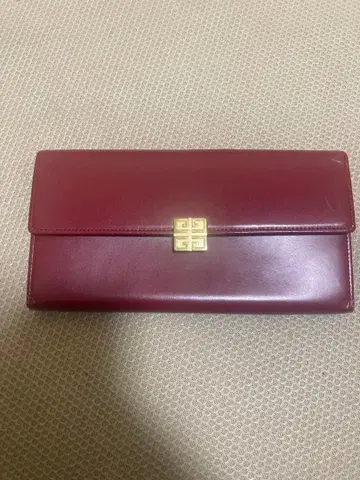 버건디 플랩식 장지갑