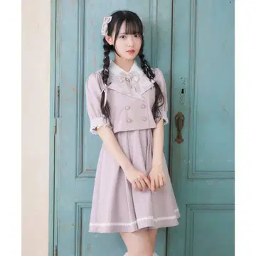 ROJITA 레이어드 스타일 테일러드 원피스 핑크