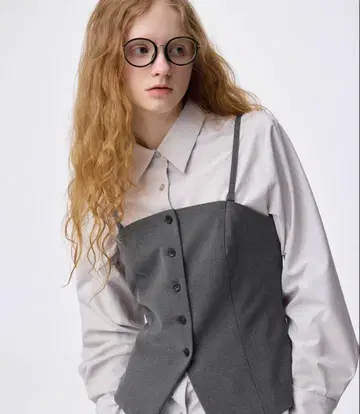 GU 프론트 버튼 뷔스티에 S 사이즈 그레이