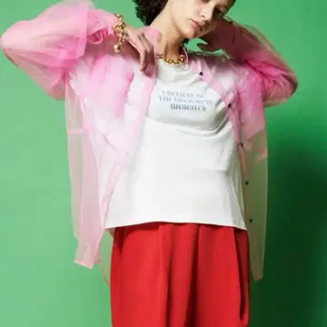 MAISON SPECIAL 컨디션 최상 소프트 튤 셔츠 핑크