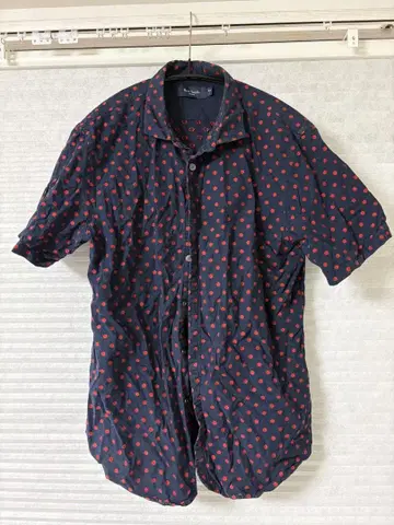 폴스미스 네이비 빨간색 도트 반팔 셔츠