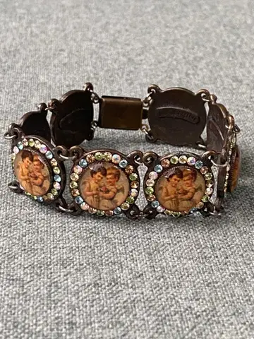 레어 새상품급 미하엘 네그린 천사 픽처 팔찌 파스텔 멀티 컬러