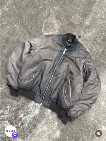 BELVET Faded MA-1 Bomber Jacket 브라운 M