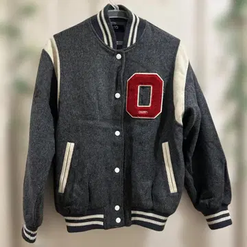 RIO sister80'90'CHANPS 자수 바시티 자켓 그레이