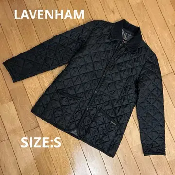 라벤햄 퀼팅 자켓 블랙 코듀로이 옷깃 S 사이즈