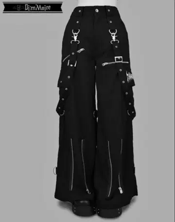 [ DimMoire ] 디무모아르 PUNK 와이드 팬츠 블랙