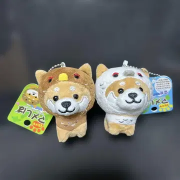 택 포함 여행하는 마메시바 번개 버전 브라운 화이트 세트