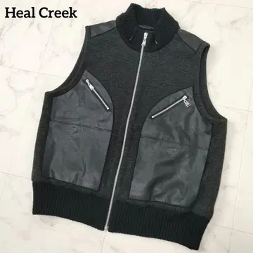 힐 크릭 골프 지퍼 베스트 소재 절개 리브 블랙 사이즈 42