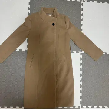 UNTITLED 베이지 롱 코트 사이드 포켓 포함