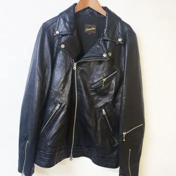 freedom 램 가죽 더블 라이더 자켓