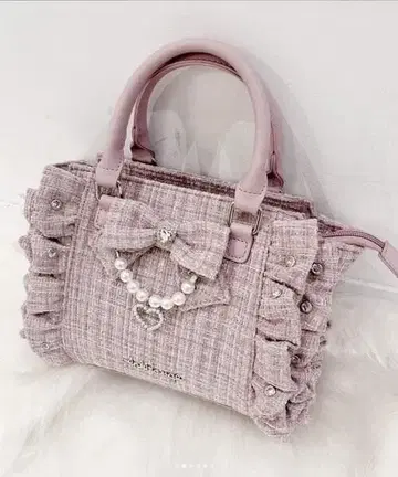 ank rouge 트위드 백 핑크