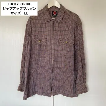 빈티지 LUCKY STRIKE 집업 블루종 LL 코튼