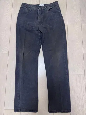 TAKE TWO 블랙 데님 스트레이트