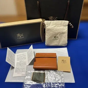 IL BISONTE 오렌지 이단 접이식 지갑