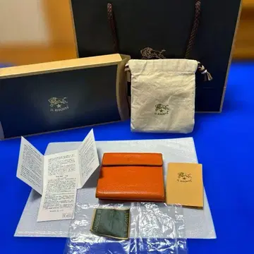 IL BISONTE 오렌지 이단 접이식 지갑