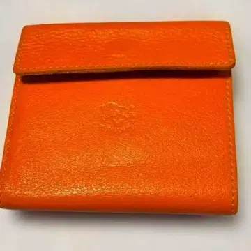 IL BISONTE 오렌지 이단 접이식 지갑