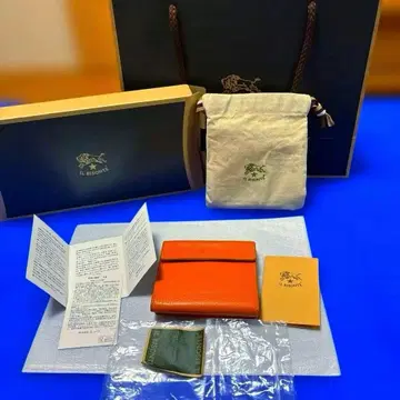 IL BISONTE 오렌지 이단 접이식 지갑