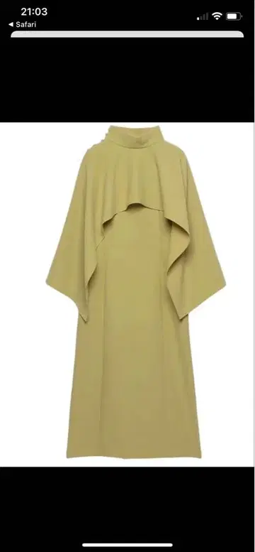 올리브 그린 슬립 드레스 아뉴앙스 포멀 원피스