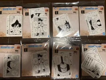 제일복권 드래곤볼 40th I상 시계 부품 스티커 8점 묶음 판매