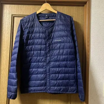 몽벨 스페리오 다운 라운드넥 자켓 남성용 사이즈 S 네이비