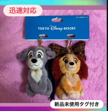 미사용 새상품 디즈니 원스 어폰 어 타임 봉제 인형 참 레이디 & 트럼프