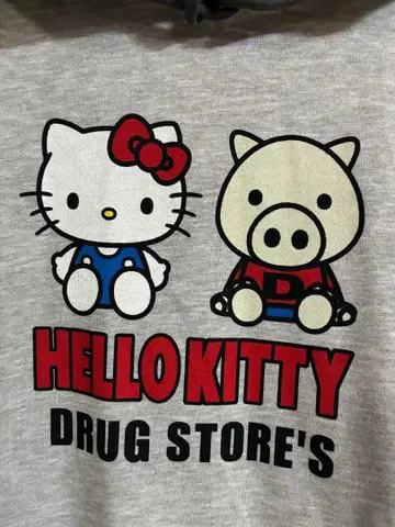 드럭 스토어즈 산리오 콜라보 헬로키티 후드 부착 후드티