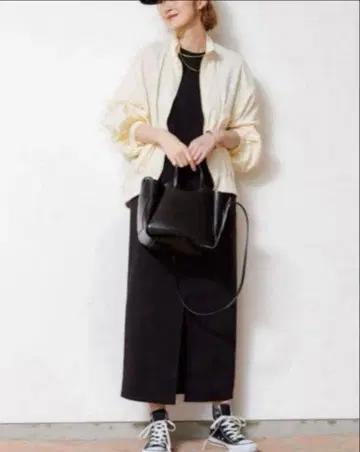 Rouge vif Sophie 2WAY 더블 크로스 오버롤 스커트