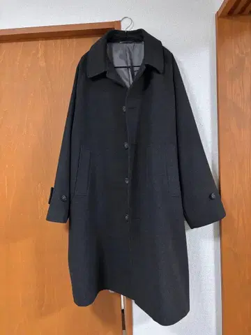 BEAMS 플리스 스텐카라 코트 L 차콜 그레이