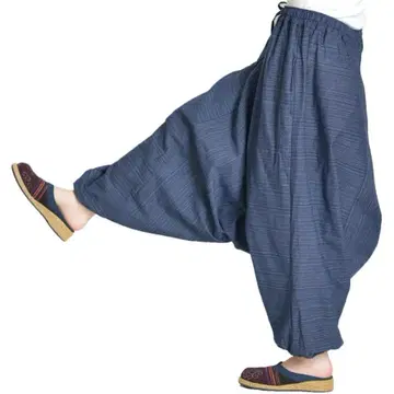 네이비 사루엘 팬츠 허리밴딩